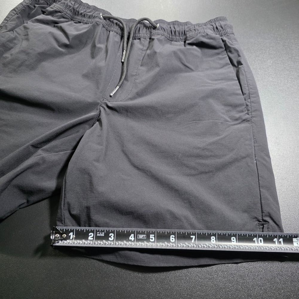 Nordstrom Slim Fit Black Nylon Stretch Drawstring Active Shorts Small